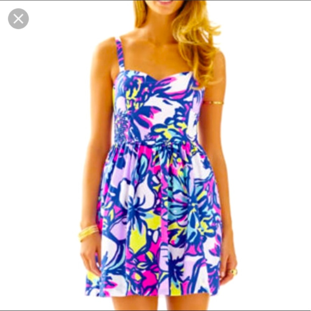 Lilly Pulitzer Christine dress in “Tropical Pin Catwalkn” Style #97365